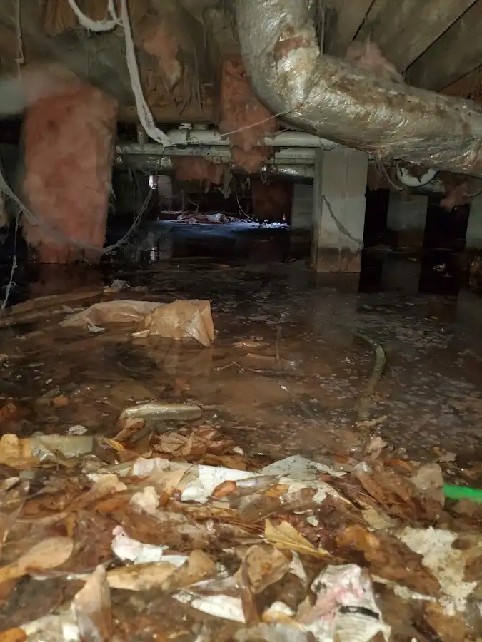 Crawl space flood assessment for Commercial Water Damage Restoration in Oak Ridge